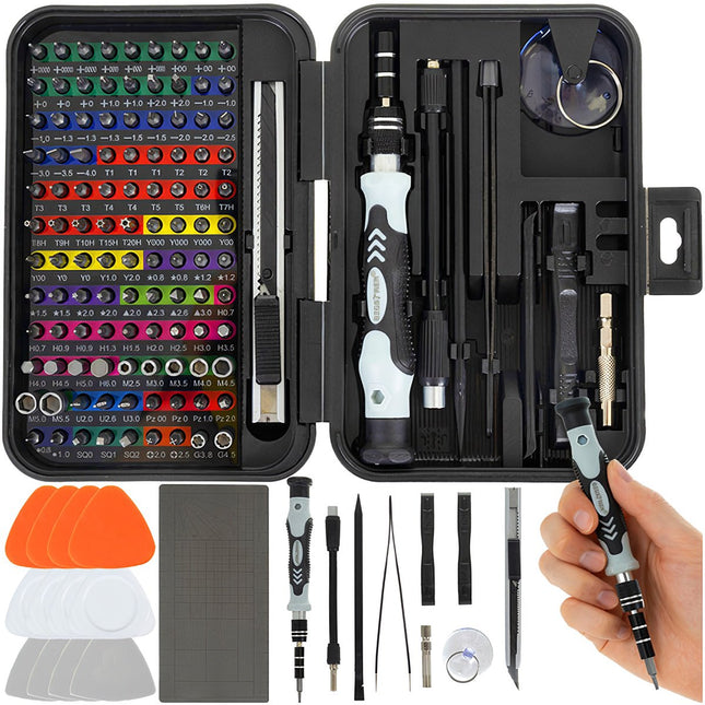 Precision Screwdriver Set, 133-Piece, CRV Bits