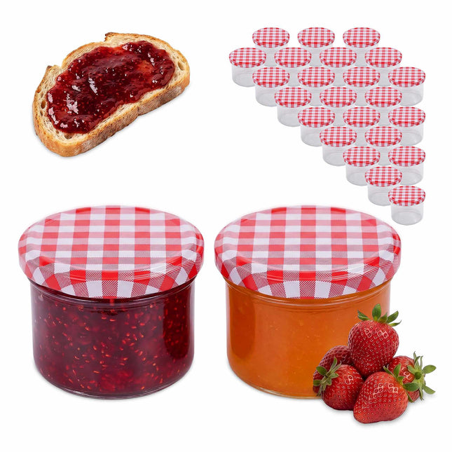 Weckpotten van 220 ml met luchtdichte draaideksels.