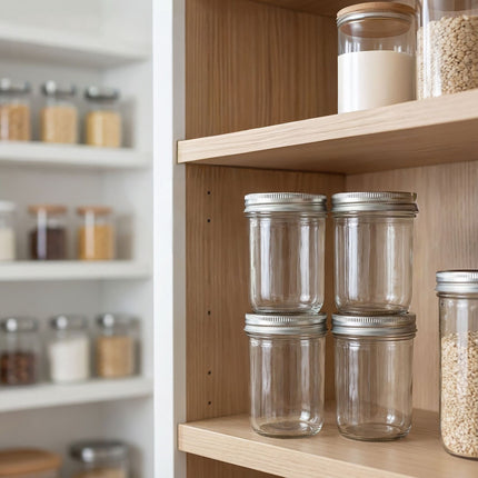 Preserving Jars with Lids, Airtight, Set of 8