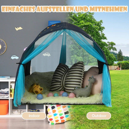 Princess Playhouse Bed Tent with Windows & Storage Pockets