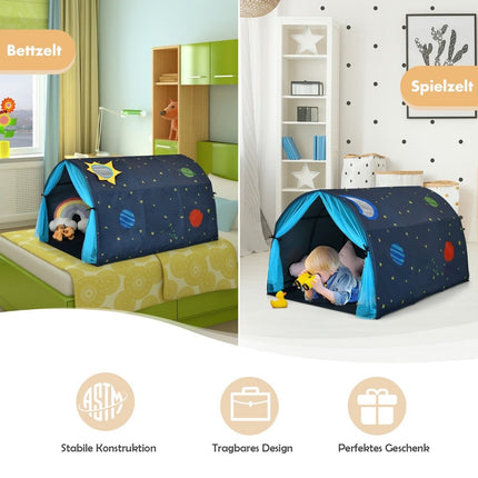 Princess Playhouse Bed Tent with Windows & Storage Pockets