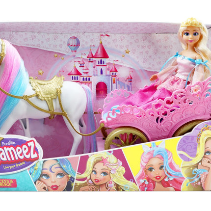 Princess Playset with Horse and Carriage for Kids