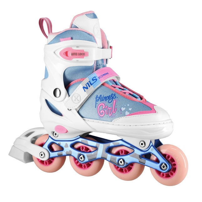Princess White Inline Skates, Size S (31-34)