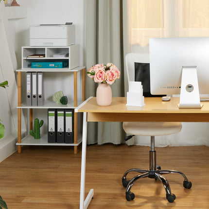 Printer Stand with 3 Storage Compartments