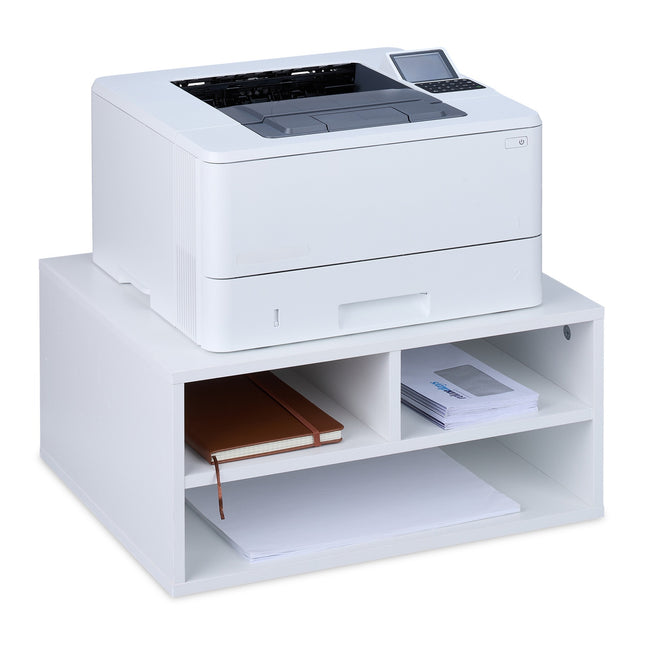 Printer Stand with 3 Storage Compartments