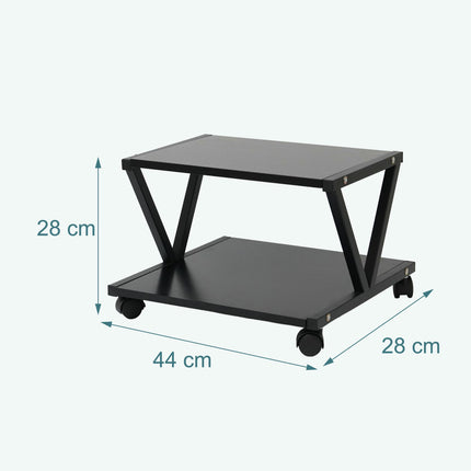 Printer Stand with Wheels – Two-Tier, Mobile Shelf