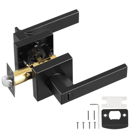 Privacy Door Lever Set, 10 Pack Matte Black, Reversible