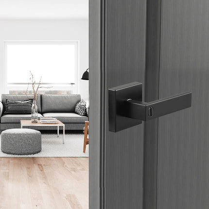 Privacy Door Lever Set, 10 Pack Matte Black, Reversible