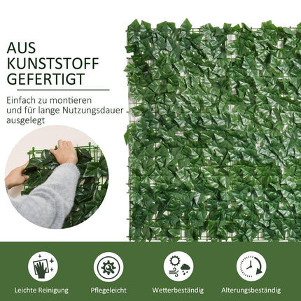 Artificial privacy hedge - dark green, 300x100cm, garden & patio