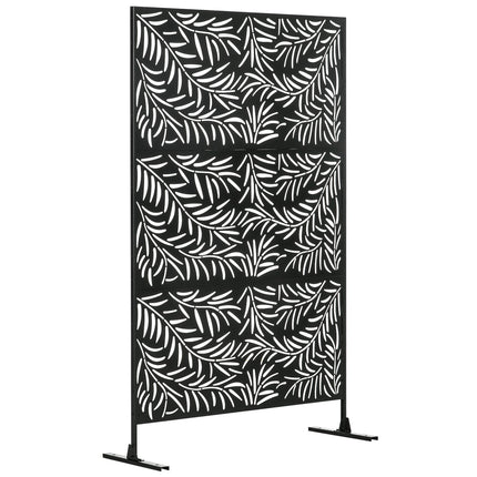 Screen divider in steel - Willow Leaf, 122x198cm, Use on patio