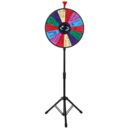 Prize Wheel With Tripod Stand, 14-Slot Dry Erase