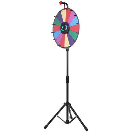 Prize Wheel With Tripod Stand, 14-Slot Dry Erase