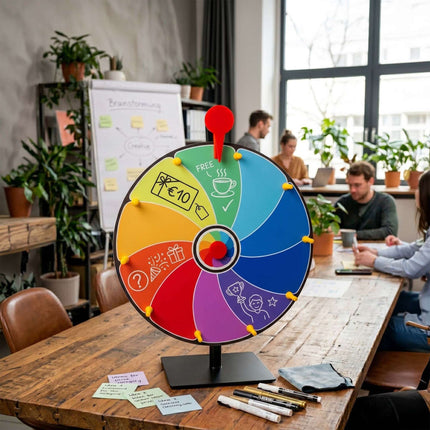 Prize Wheel with Stand, 30 cm, Multicoloured