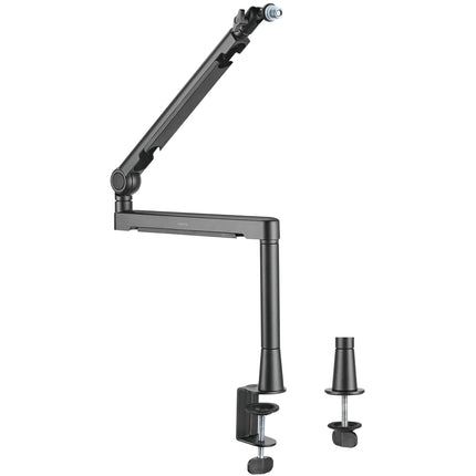 Professional studio microphone arm with cable management Aluminum Black