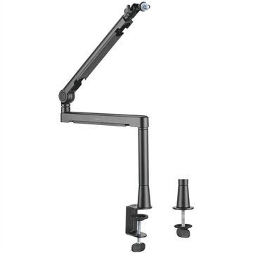 Professional studio microphone arm with cable management Aluminum Black