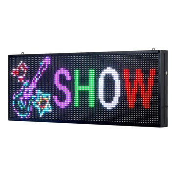 Programmable Full-Color LED Sign, Bluetooth, 40x14 in