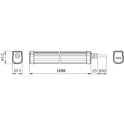 ProjectLine Ceiling lamp 150cm 54W 5400lm IP65
