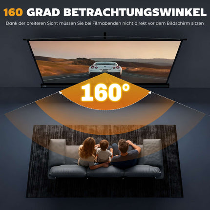 Projector Screen with Stand, 100 Inch, 16:9 HD 4K