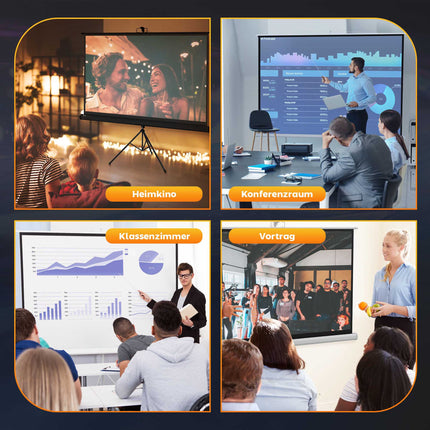 Projector Screen with Stand, 100 Inch, 16:9 HD 4K