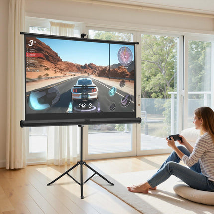 Projector Screen with Tripod Stand, 60 Inch, 16:9