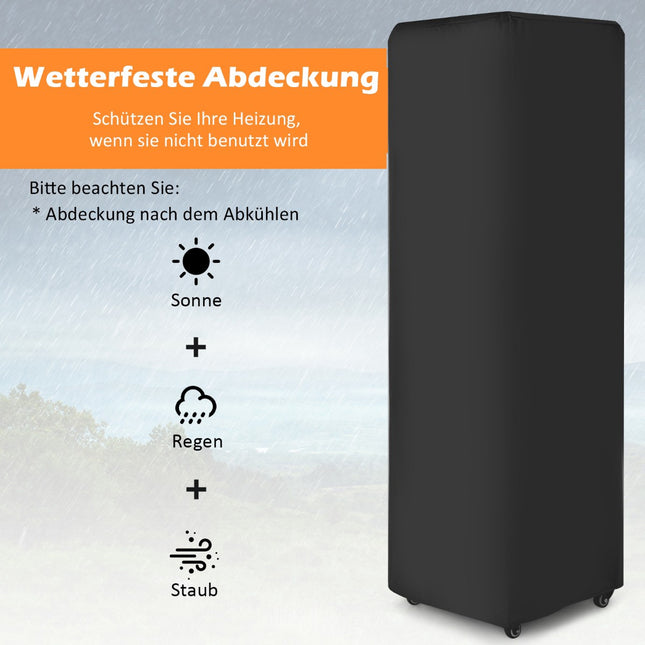 Propane Patio Heater 41000 BTU With Wheels, Glass