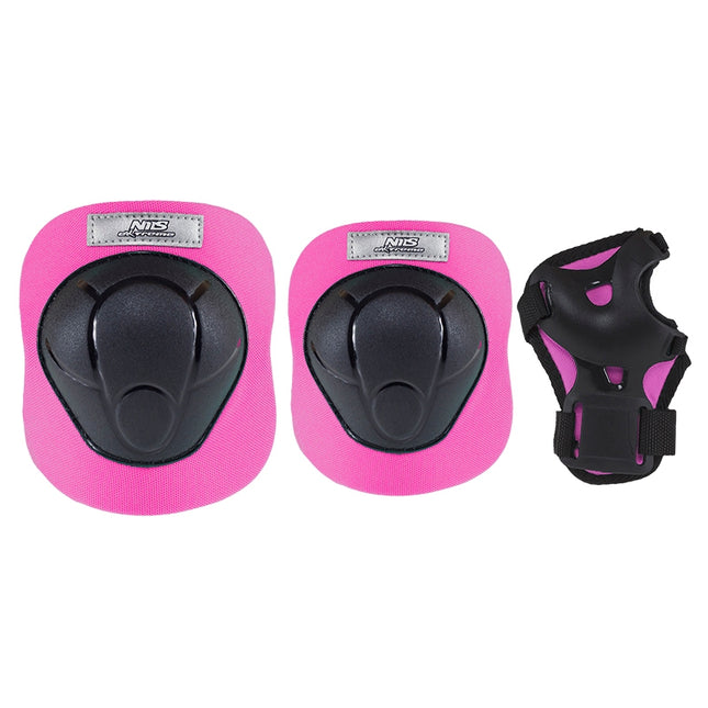 Protective Gear Set, Size S, Black-Pink