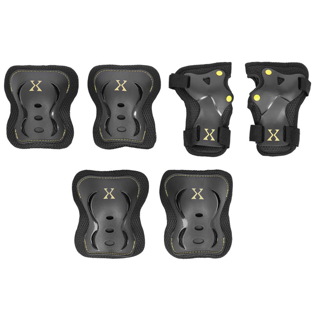 Protective Gear Set, Size XL, Black-Yellow