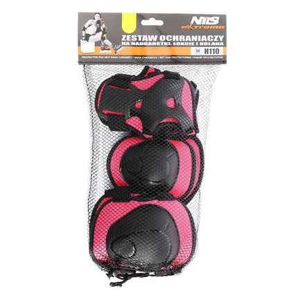 Protective Pad Set, Dark Pink, Size M