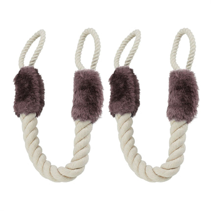 Protective clip for door cord set of 2 brown