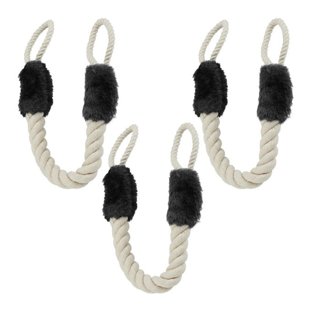 Protective clip for door cord set of 3 black