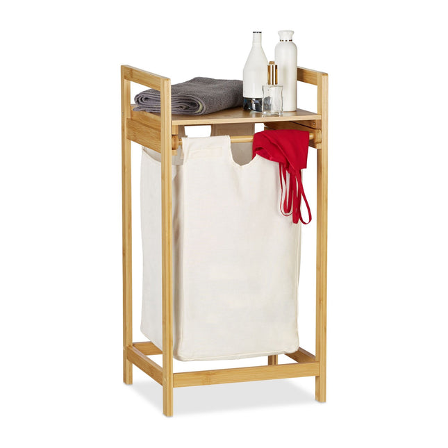 Uittrekbare bamboe wasmand