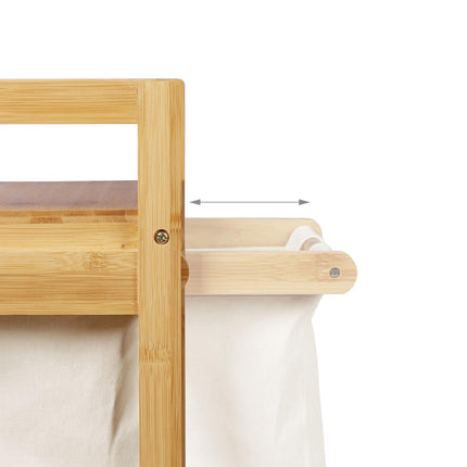 Pull-Out Bamboo Laundry Basket