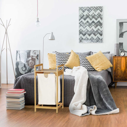 Pull-Out Bamboo Laundry Basket