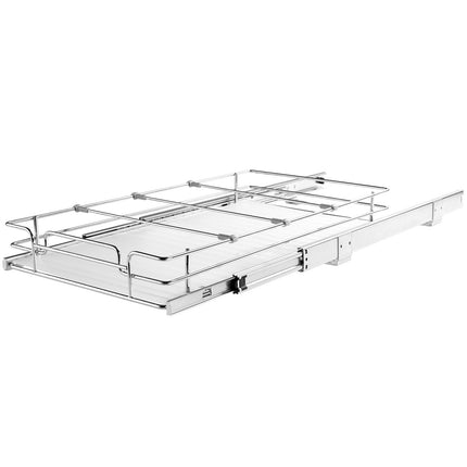 Pull-Out Cabinet Organizer, Steel Slide-Out Shelf 11 x 21 in