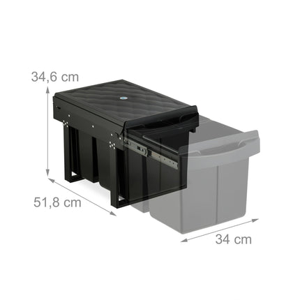 Pull-Out Kitchen Waste Bin with Odor-Blocking Lid