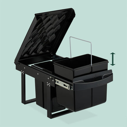 Pull-Out Kitchen Waste Bin with Odor-Blocking Lid