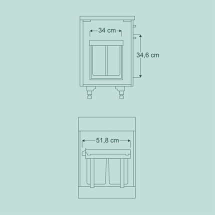 Pull-Out Kitchen Waste Bin with Odor-Blocking Lid