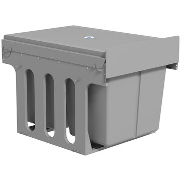 Pull-Out Trash Bin, 3 Compartments, 15L + 8L x 2, Soft-Close