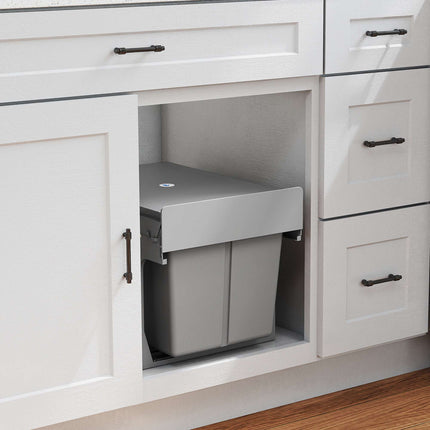 Pull-Out Trash Bin, 3 Compartments, 15L + 8L x 2, Soft-Close
