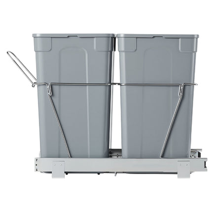 Pull-Out Trash Can, Dual 27 QT Under-Cabinet Slider