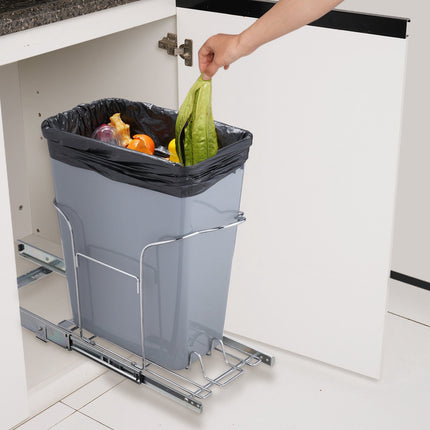Pull-Out Under Cabinet Trash Can, 29L Single Bin