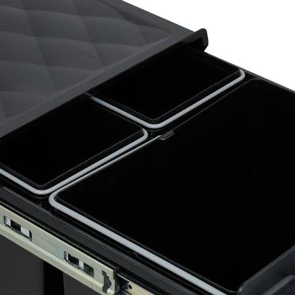 Pull-Out Waste Bin, Black – Space-Saving, Odor-Resistant