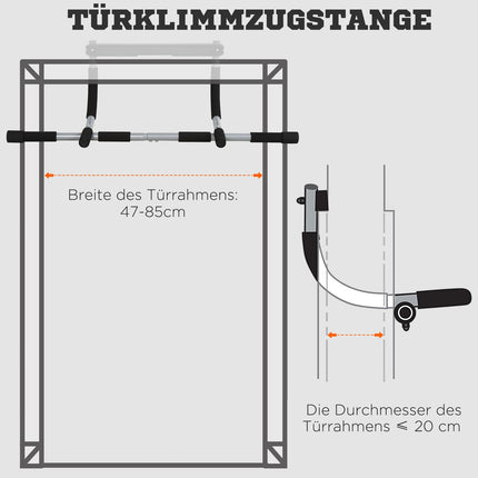 Pull-Up Bar Steel & Foam – Multifunctional door trainer