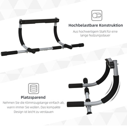 Pull-Up Bar Steel & Foam – Multifunctional door trainer