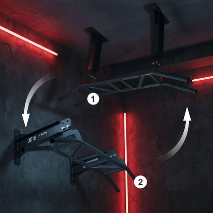 Pull-Up Bar – Wall or Ceiling Mount, Steel, 180kg Capacity
