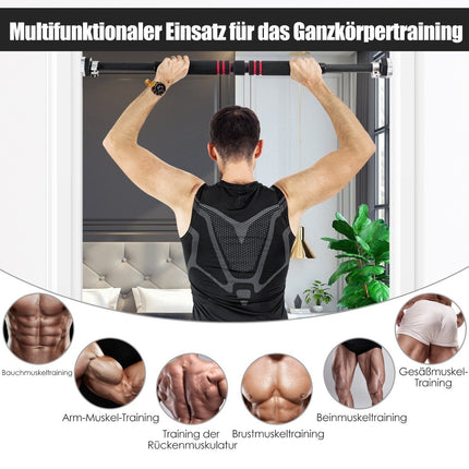 Pull-Up Bar for Doorway, Non-Slip Foam Grips, 65-100 cm