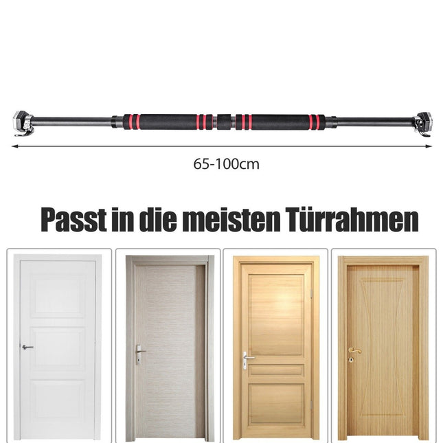 Optrekstang voor deuropening, antislip schuimgrepen, 65-100 cm