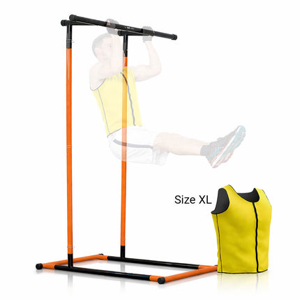 Pull-Up Station and Men's Sauna Vest XL InnovaGoods, Adjustable 114-191 cm