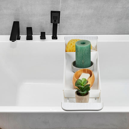 Pull-out shelf for bathtub