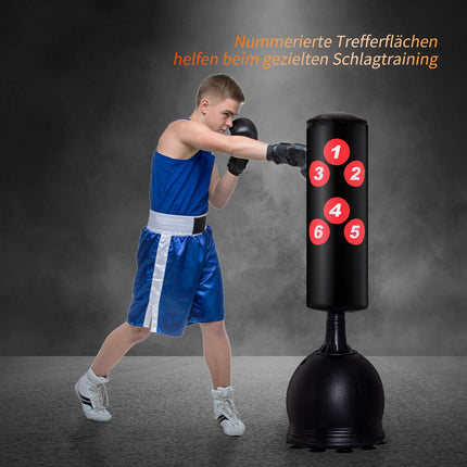 Freestanding punching bag 165cm, Heavy Duty, suction base